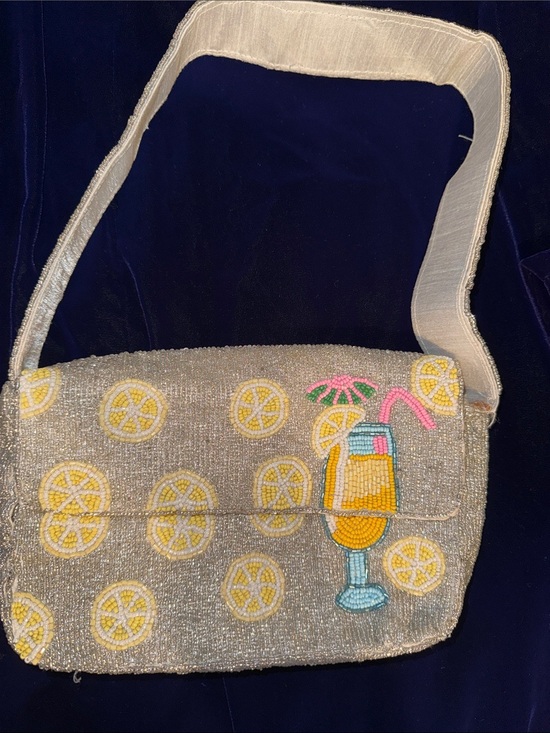 Nordstrom Handbags - Nordstrom Beaded Lemon Cocktail Bag - flaw